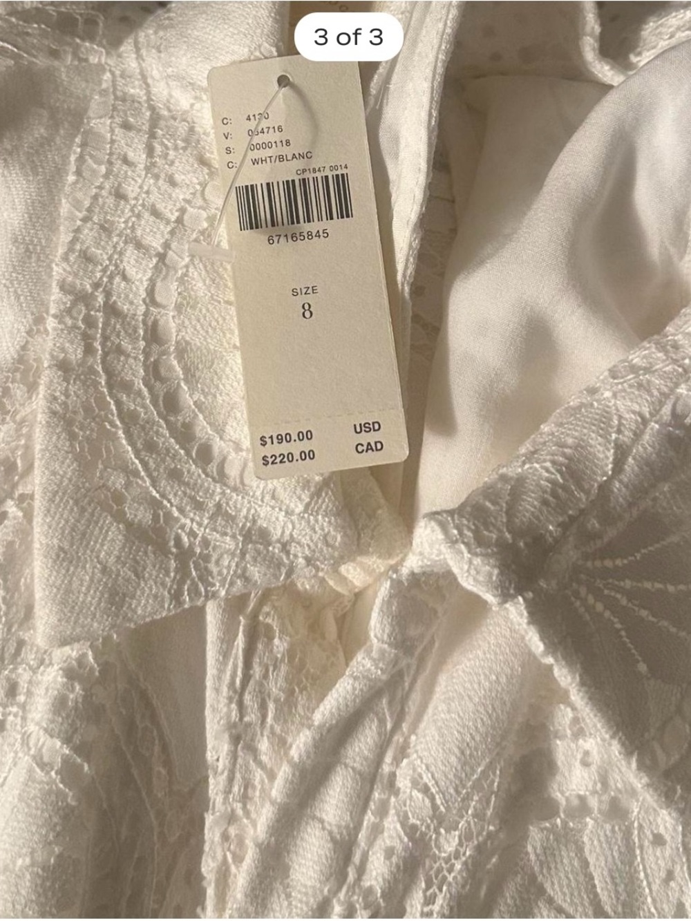 Anthropologie White Eyelet Maxi Shirt Dress - Picture 3 of 3
